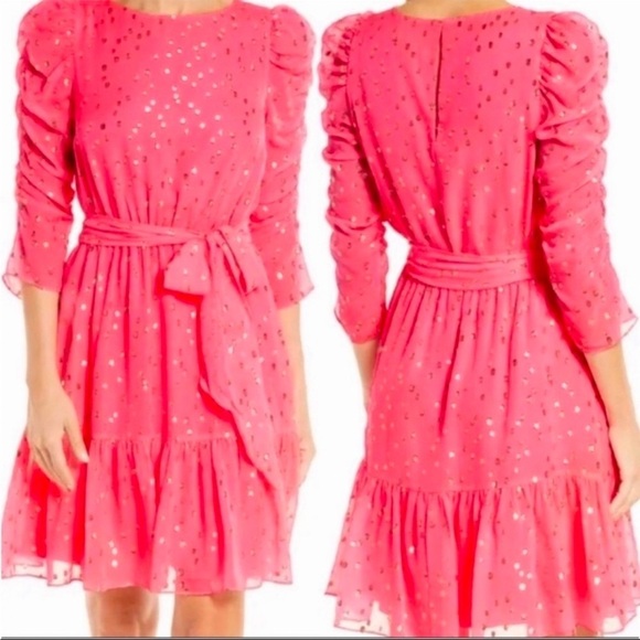 Lilly Pulitzer Chianna Silk Dress Coral Sands - Picture 1 of 12